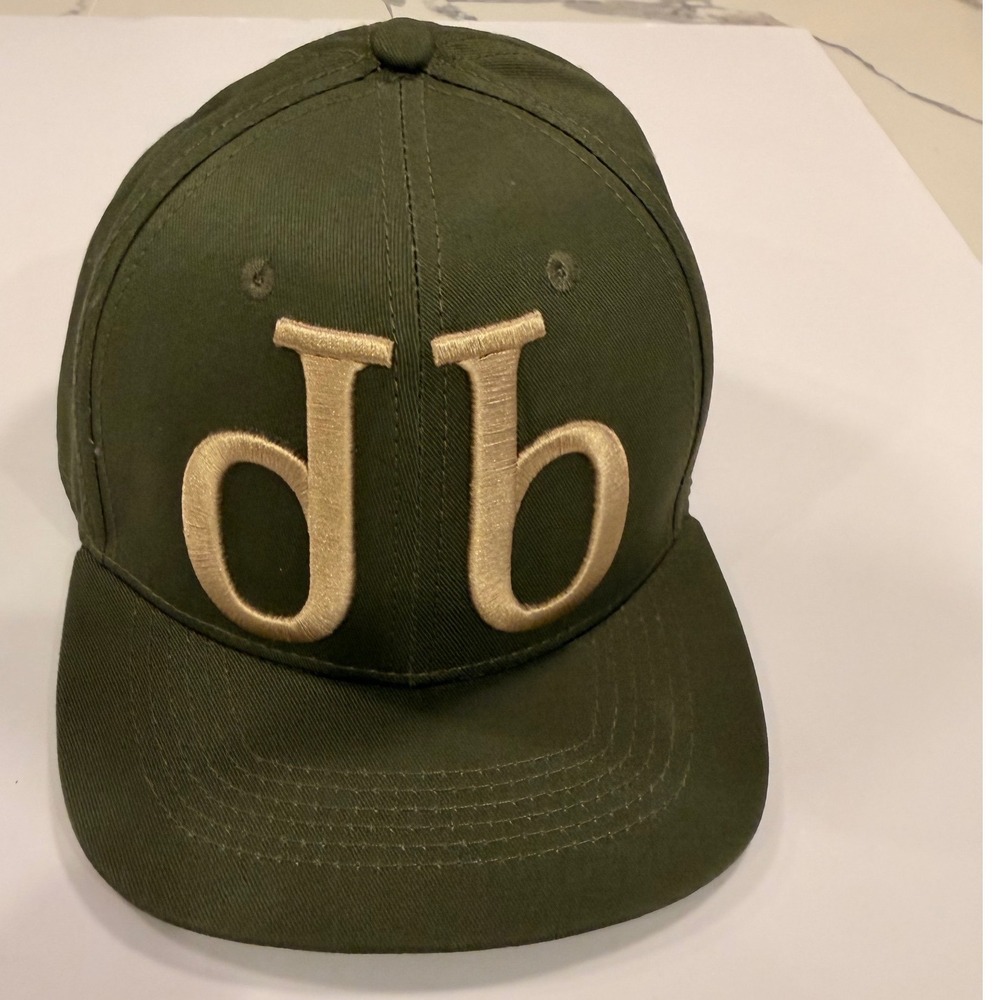 dbar Boston Restaurant Snapback Hat Olive Green Embroidered Logo Adjustable Cap